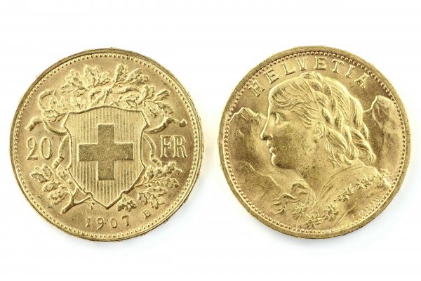 900er Goldmünzen Vreneli